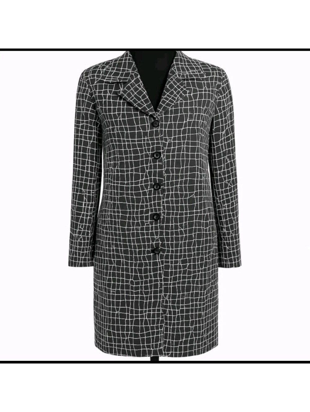 🖤 DBY Ltd. Sheer Geometric Duster Jacket – Size 7